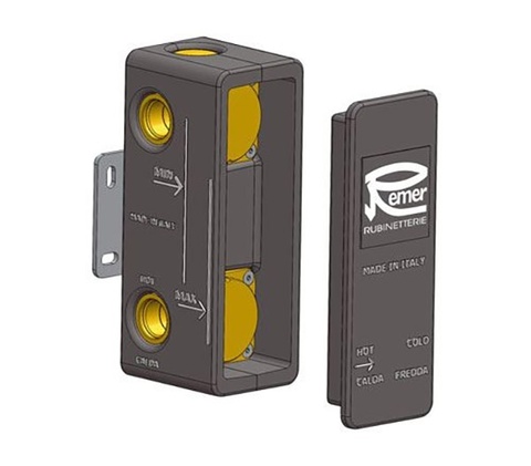REMER RRBOX93 Монтажная коробка для встраиваемых смесителей на 3 выхода (для ххх93kb и хх937kb)