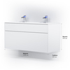 Am.Pm M50AFHX1203WM Inspire V2.0. База под раковину. подвесная. 120 см. 3 ящика. push-to-open. белый матов