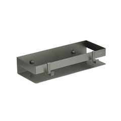 Lemark Shelf Line 9776051 Полка для душа прямая 300 мм из нерж. стали с крючками, графит фото