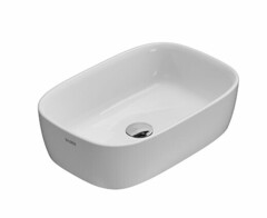 Globo Genesis GE044BI Раковина, 550x370x150, тип установки-накладной (настольный), отверстия для смесителя-отсутствуют, без перелива, материал-керамика, вид грязеотталкивающего покрытия-CERASLIDE, B фото