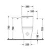 Duravit DuraStyle 2155090000 Унитаз моноблок пристенный 370х630 мм, с креплением,слив универсальный, цвет белый