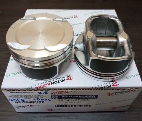 ПОРШНИ 0,5 GAMMA 2 1,6 G4FG CRETA GS, SOLARIS HC, RIO FB 77,5 (КОМП 4ШТ+ПАЛЬЦЫ) KAP, PISTON KOREA 230412B900+0.5/51145050