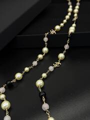 Бусы -колье длинное со вставками из жемчуга CHANEL