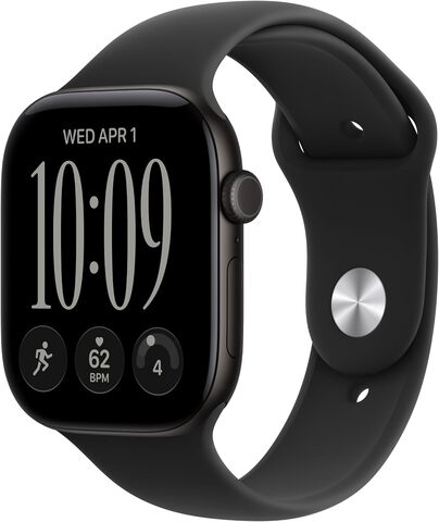 Умные часы Apple Watch Series 12 46 мм Black Aluminum Case with Sport Band (M/L) Черный | Black