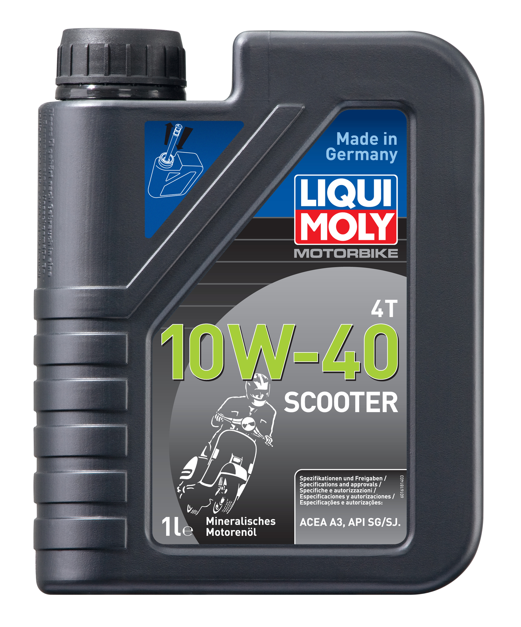 Масло моторное Liqui Moly Motorbike 4T 10W40 Scooter минеральное 1л
