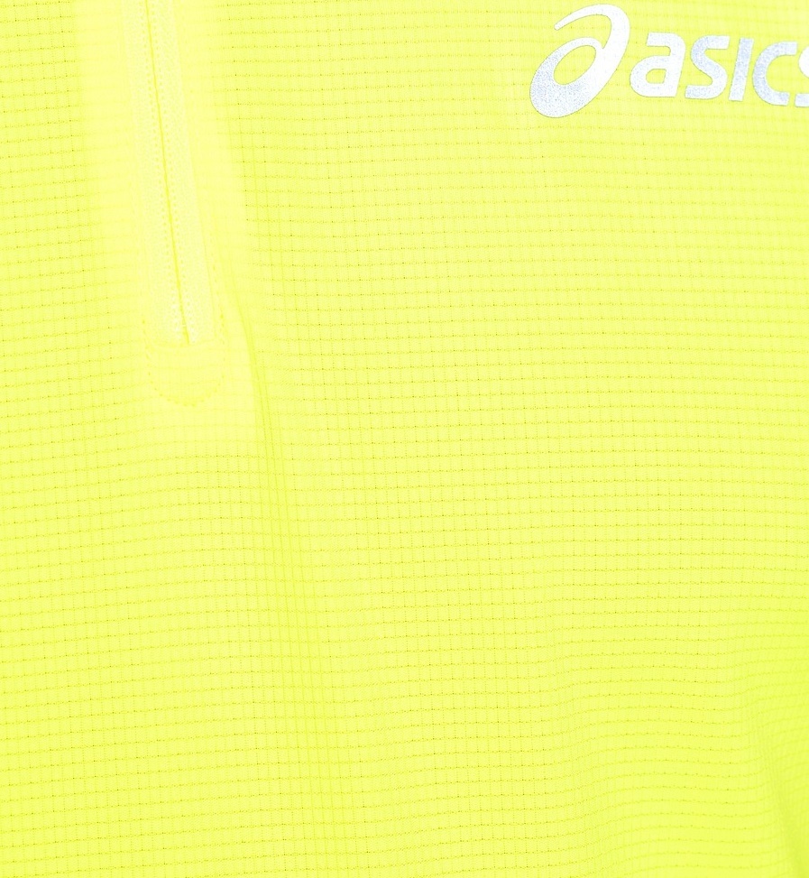 Беговая футболка Asics SS 1/2 Zip Top мужская желтая - 3