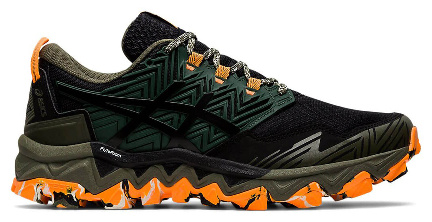 Asics Gel Fujitrabuco 8 кроссовки внедорожники женские черные-оранжевые