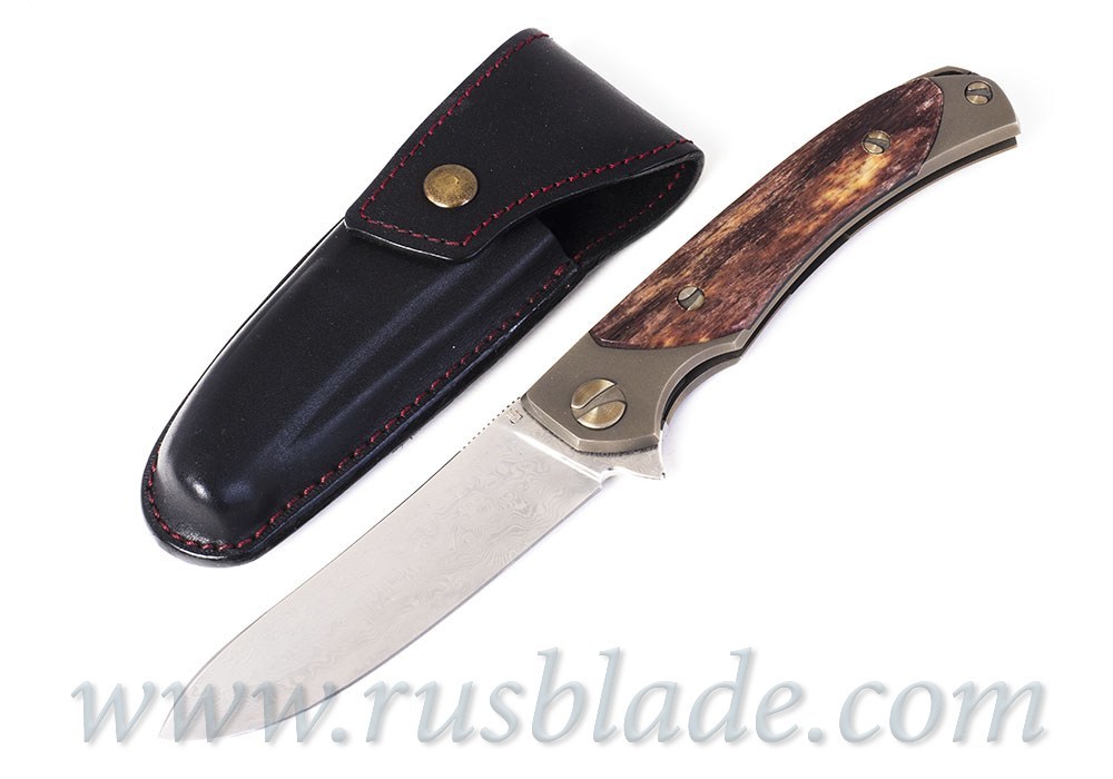 Cheburkov Custom Frieze Giraffe bone Damascus one-off - фотография 