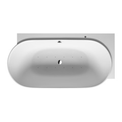 Duravit Luv 760432000AS0000 Ванна из минерального литья 1850x950мм, гидромассажная угол справа, с бесшовной панелью и ножками, со слив переливом, цвет белый фото