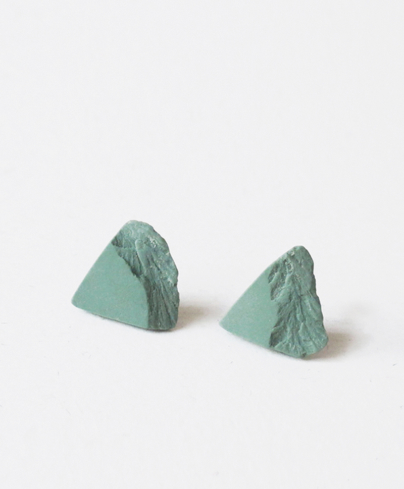 Серьги Triangle Green