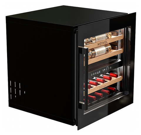 Винный шкаф MEYVEL MV26PRO-KBB2 69 л 592х572х596 мм сталь, черный