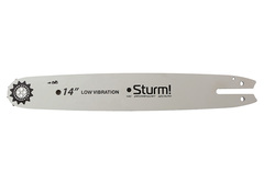 Пильная шина 14" Sturm! Паз 1,3мм, 3/8", 50 зв, хвостовик St
