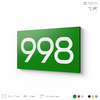 Номер на дверь 998, табличка на дверь для офиса, квартиры, кабинета, аудитории, склада, зеленая 120х70 мм, Айдентика Технолоджи