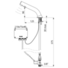Delabie 378015 Кран BINOPTIC (раковина)  M3/8" с блоком 230/12V + трансформатор