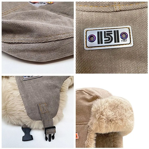 Картинка шапка-ушанка Skully Wear LFM-168 khaki - 4