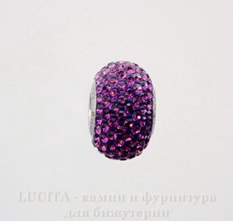 80101 Бусина Сваровски BeCharmed Pave Amethyst 14х9 мм ()