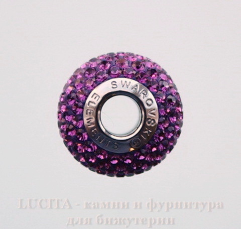 80101 Бусина Сваровски BeCharmed Pave Amethyst 14х9 мм ()