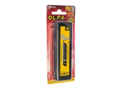 OLFA 18 мм, 50 шт, в пластиковом кейсе + блистер, черные сегментированные лезвия, особо острые, EXCEL BLACK (OL-LBB-50B)