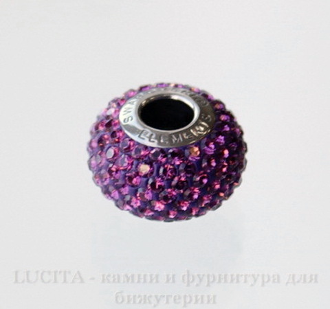 80101 Бусина Сваровски BeCharmed Pave Amethyst 14х9 мм ()