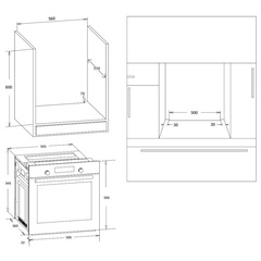 Встраиваемый духовой шкаф Korting OKB 370 CMX