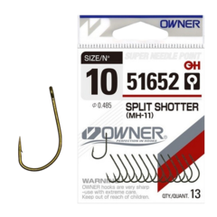 51652 № 6 Крючки OWNER/C'ULTIVA (MH-11) SPLIT SHOTTER / продажа от 5 уп.