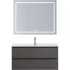 BelBagno KRAFT-1200-2C-SO-GSO База под раковину подвесная с фрезерованными ручк. по всей длине фасада с двумя выкатн. ящ., Темно-Серый Мат.,1200x455x500
