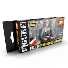 Набор красок AK interactive German Field Grey Uniforms Set 3G, 6 красок