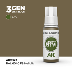 Акриловая краска AK Interactive RAL 6040 F9 Helloliv 3GEN AFV, 18мл