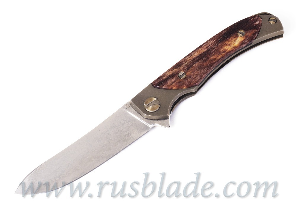 Cheburkov Custom Frieze Giraffe bone Damascus one-off