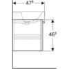 Geberit Renova Plan 879230000 Тумба под раковину, 120x46.3x47.8см, белый / меламин, структура дерева, матовый, белая / блестящая лакированная