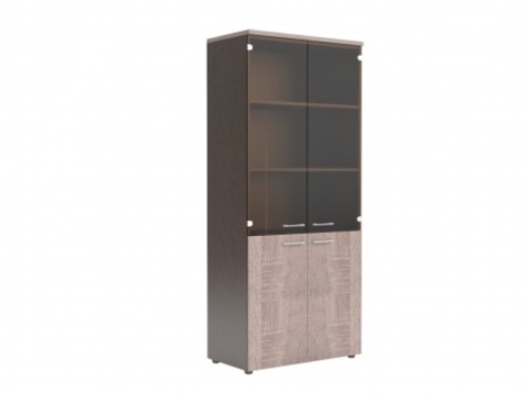 XHC 85.2 Шкаф комбинированный со стекло-дверями (850х410х1930)