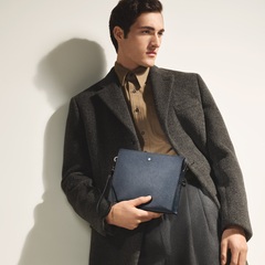 Клатч Sartorial, твидовый синий