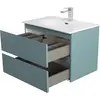 BelBagno KRAFT 39-700/390-2C-SO-AO База под раковину подвесная с фрезерованными ручками по всей длине фасада с 2 выкатн. ящ., Голубой Мат.,700x395x500