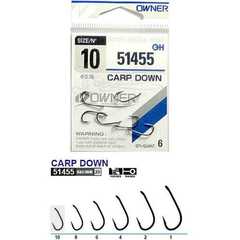 51455 № 10 Крючки OWNER/C'ULTIVA  CARP DOWN / продажа от 5 уп.