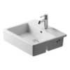 Duravit Vero 314550000 Раковина встр. до половины с перел., с 1 отв. под смес., включая крепление для встраивания в деревянную столешницу, 550x470, цвет: Белый
