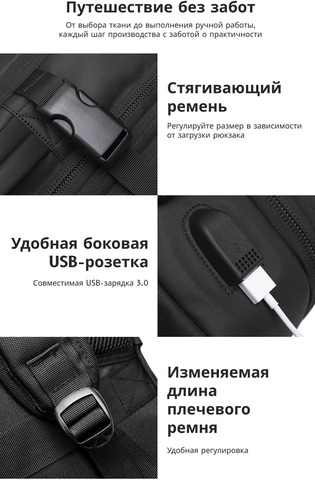 Картинка рюкзак для путешествий Bange   - 3