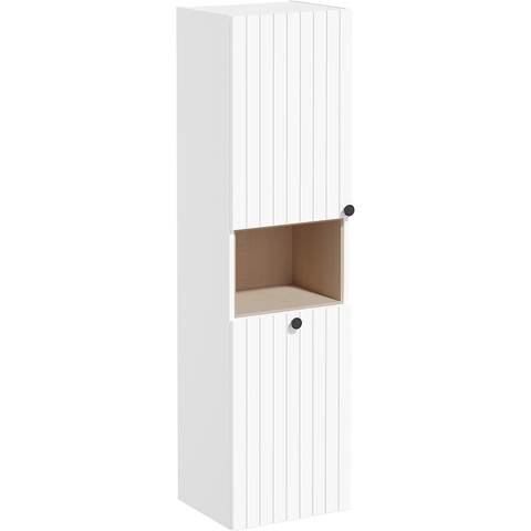 VitrA Root Groove 69093 Пенал высокий 40 см с корзиной для белья, матовый белый, левосторонний