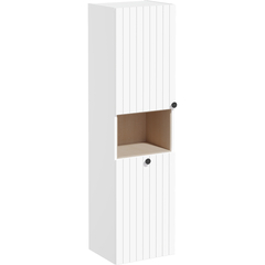 VitrA Root Groove 69093 Пенал высокий 40 см с корзиной для белья, матовый белый, левосторонний фото