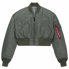 Бомбер Alpha Industries Cropped MA-1 W Field Grey (Полевой серый)