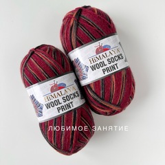 Himalaya Wool Socks Print s43-03