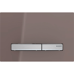 Geberit Sigma 115.788.SQ.2 Смывная клавиша, для двойного смыва, цвет металлический хромированный: хромированный черный, умбра фото