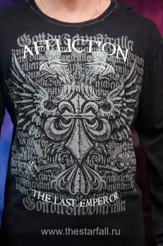 Affliction | Пуловер мужской Fedor Warbird Last Emperor A1091 принт спереди двуглавый орёл