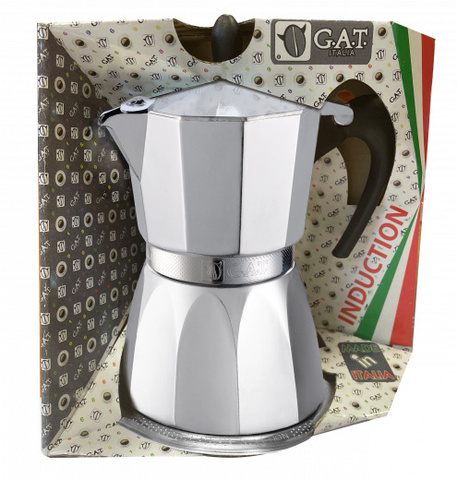 Кофеварка гейзерная G.A.T. GRANMOKA 103409A 450ml индукция, алюминий