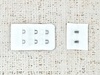 Застежка с крючками для бюстгальтера, р. 3,2*5,5см/3,2*2,7см/10мм, белый