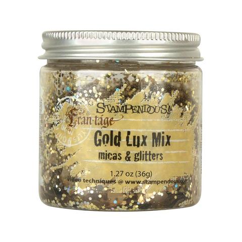 Слюда с глиттером - GOLD LUX MIX micas & glitter