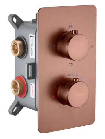 Boheme Cell 134-3-BRB Смеситель встроенный с термостатом 3-х проходной, цвет: брашированная бронза