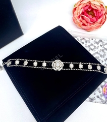 Браслет CHANEL с подвеской роза коллекция Bouton de CAMELIA white VGOLD