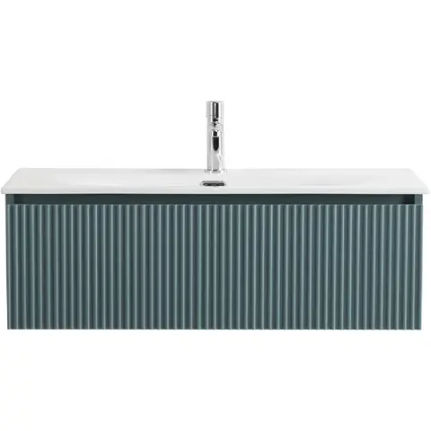 BelBagno UNO-1000-1C-SO-AO База под раковину подвесная с фрезерованными ручками по всей длине фасада с одним выкатн. ящ., Голубой Матовый, 1000х455x350