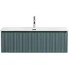 BelBagno UNO-1000-1C-SO-AO База под раковину подвесная с фрезерованными ручками по всей длине фасада с одним выкатн. ящ., Голубой Матовый, 1000х455x350
