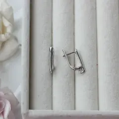 Швензы 17*3 мм с английским замком, родий Ш088